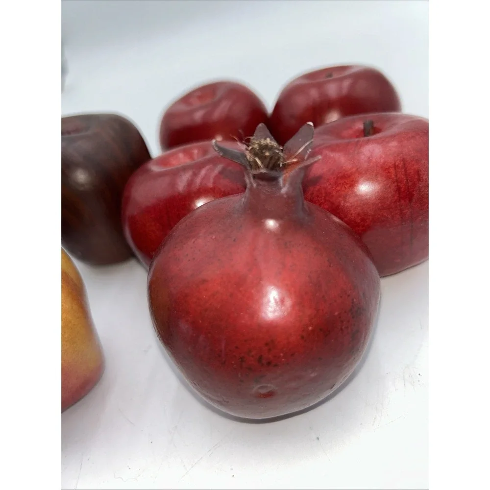 Vintage Mixed Lot 9 Apples Artificial Realistic Faux Fruit Home Decor Staging
